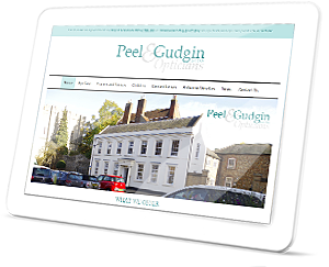 Peel and Gudgin Web Site on a Tablet